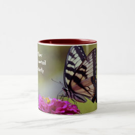 Caneca De Café Em Dois Tons Swallowtail amarelo, borboleta
