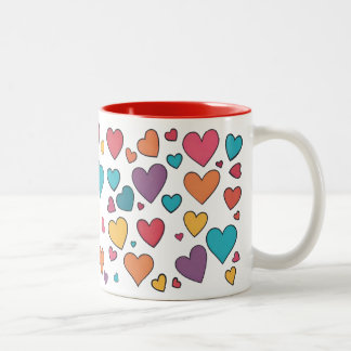 Caneca De Café Em Dois Tons Sweet Hearts Valentine Two-Tone Mug