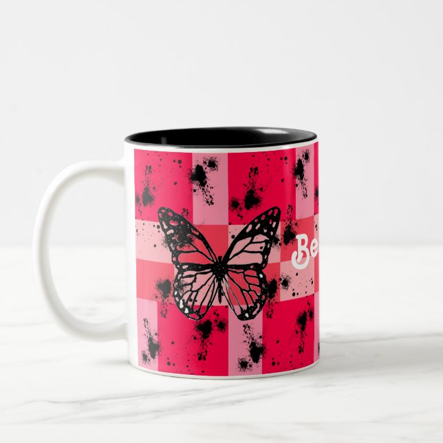 Caneca De Café Em Dois Tons Sweet Modern candy abstract art (Esquerda)