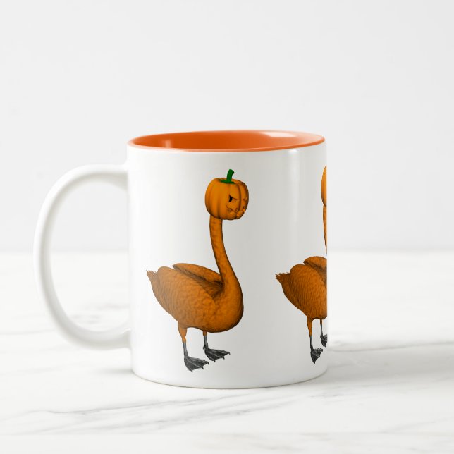 Caneca De Café Em Dois Tons Sweet Orange Halloween Swan (Esquerda)