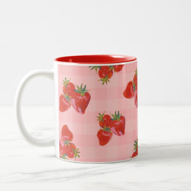 Caneca De Café Em Dois Tons Sweet Strawberry Mug 🍓 (Esquerda)