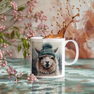 Caneca De Café Em Dois Tons Sweet Winter Alpaca