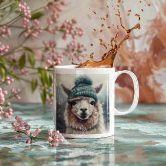 Caneca De Café Em Dois Tons Sweet Winter Alpaca