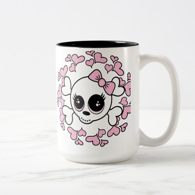 Caneca De Café Em Dois Tons Sweetheart Skull (Direita)