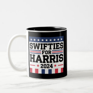 Caneca De Café Em Dois Tons Swifties por Kamala Harris 2024 Apoio ao Voto 