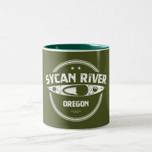 Caneca De Café Em Dois Tons Sycan River Oregon Kayaking