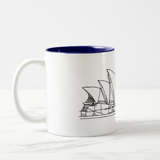 Caneca De Café Em Dois Tons Sydney Opera House - O desenho da Austrália (Esquerda)