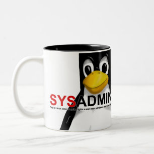 CANECA DE CAFÉ EM DOIS TONS SYSADMIN