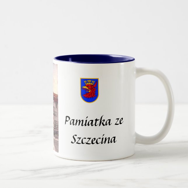 Caneca De Café Em Dois Tons Szczecin Souvenir Mug (Direita)