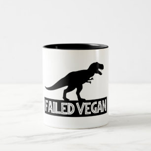 Caneca De Café Em Dois Tons T-Rex Falhou Vegan