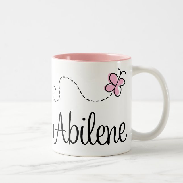 Caneca De Café Em Dois Tons T-shirt de Abilene Texas (Direita)