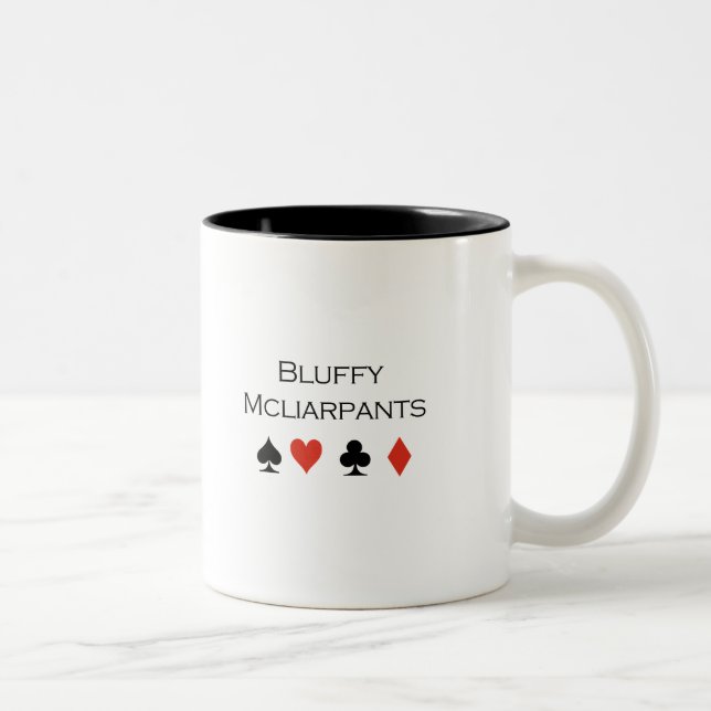 Caneca De Café Em Dois Tons T-shirt de Bluffy Mcliarpants (Direita)