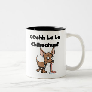 Caneca De Café Em Dois Tons T-shirt e presentes da chihuahua do La do La de