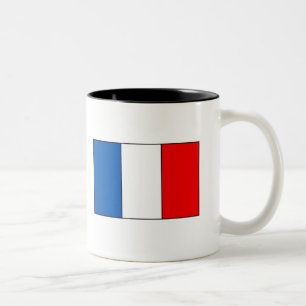 Caneca De Café Em Dois Tons T-shirt e presentes franceses da bandeira