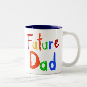 Caneca De Café Em Dois Tons T-shirt e presentes futuros do pai do texto do