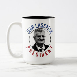 Caneca De Café Em Dois Tons T-shirt Jean Lassalle Président 2022