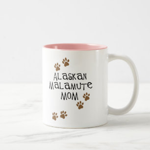 Caneca De Café Em Dois Tons T-shirt & presentes da mamã do Malamute do Alasca