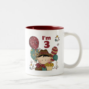 Caneca De Café Em Dois Tons T-shirts e presentes aniversário de 3 anos