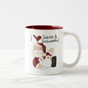 Caneca De Café Em Dois Tons T-shirts e presentes papais noeis e bonecos de nev