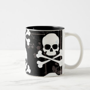 Caneca De Café Em Dois Tons T�tes de morte em desordem (2) -