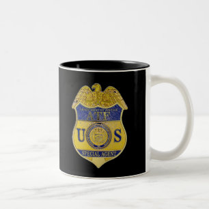 CANECA DE CAFÉ EM DOIS TONS TABACO E ARMAS DE FOGO DO ÁLCOOL DO ATF