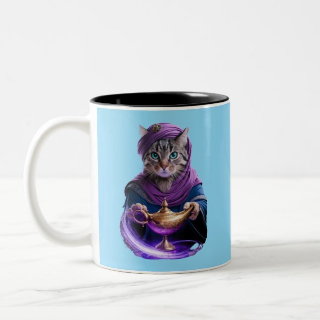 Caneca De Café Em Dois Tons Tabby Genie (Esquerda)