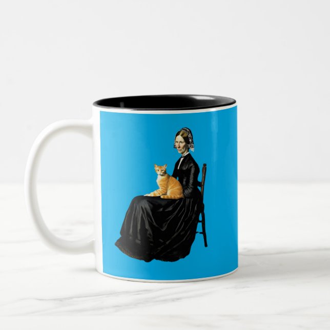 Caneca De Café Em Dois Tons Tabby Laranja da Mãe do Assobiador (Esquerda)