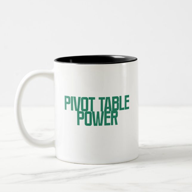 Caneca De Café Em Dois Tons Tabela Dinâmica Poderoso Excel Análise de Dados De (Esquerda)