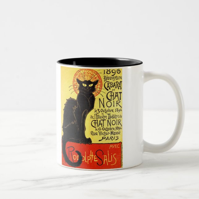 Caneca De Café Em Dois Tons Taberna du Conversa Noir, Steinlen (Direita)