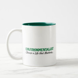 Caneca De Café Em Dois Tons Taça Café: Ambientalista