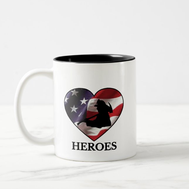 Caneca De Café Em Dois Tons Taça Café: "Homem-Fogo do Amor" (Esquerda)