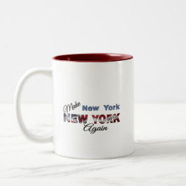 Caneca De Café Em Dois Tons Taça Café: Torne Nova York Nova York Novamente