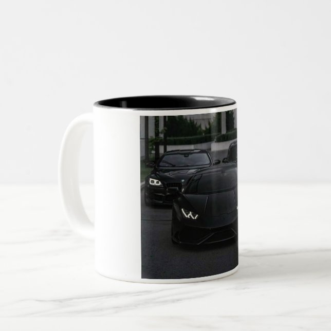 Caneca De Café Em Dois Tons Taça Carro (Frente Esquerda)