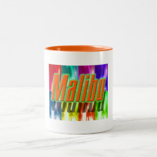 Caneca De Café Em Dois Tons Taça Colorida de Palms "Malibu"