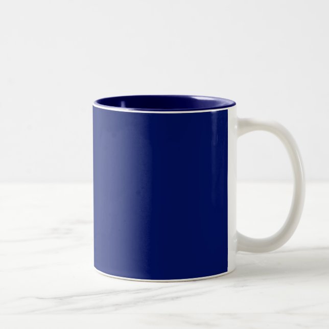 Caneca De Café Em Dois Tons Taça com fundo azul Marinho (Direita)