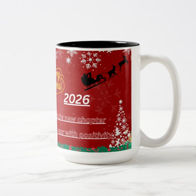 Caneca De Café Em Dois Tons Taca Copa Ano Novo Desejos (Direita)