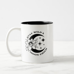 Caneca De Café Em Dois Tons Taça de Café Celestial para Criança da Lua Selvage