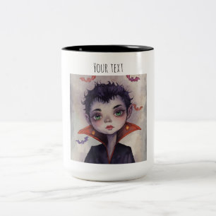 Caneca De Café Em Dois Tons Taça de Café Halloween personalizável.