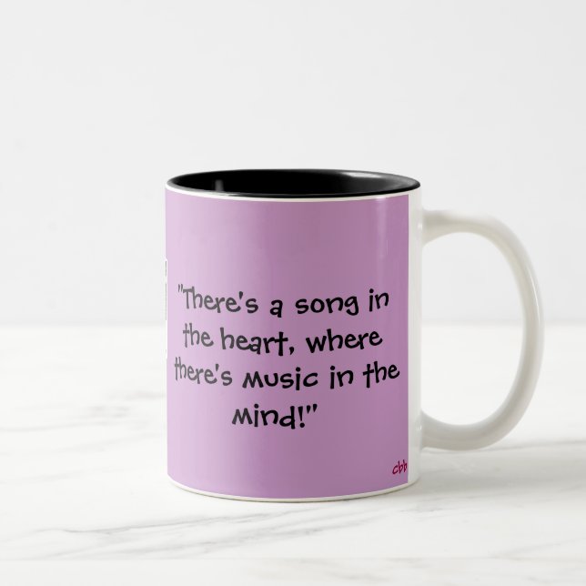 Caneca De Café Em Dois Tons Taça de Música (Direita)