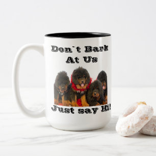 Caneca De Café Em Dois Tons Taça do Mastim Tibetano