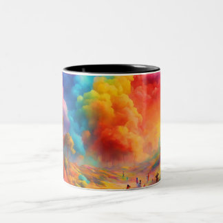 Caneca De Café Em Dois Tons Taça Elegante