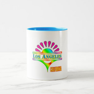 Caneca De Café Em Dois Tons Taça "Los Angeles Colorful 1"