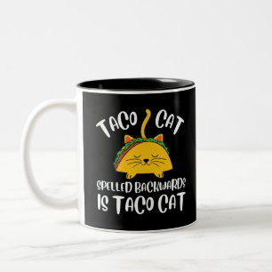 Caneca De Café Em Dois Tons Taco Cat