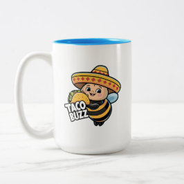 Caneca De Café Em Dois Tons Taco Engraçado Zumbido Abelha