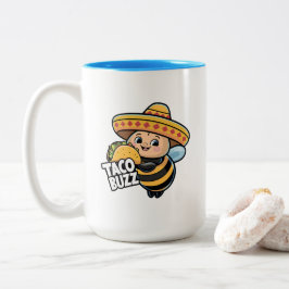 Caneca De Café Em Dois Tons Taco Engraçado Zumbido Abelha