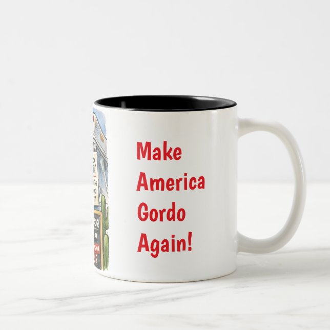 Caneca De Café Em Dois Tons Tacos do Trump (Sátira!) (Direita)