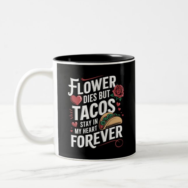 Caneca De Café Em Dois Tons Tacos sobre Namorados (Esquerda)