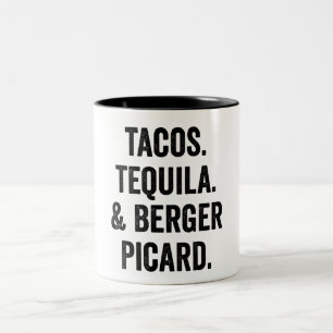 Caneca De Café Em Dois Tons Tacos Tequila E Berger Picard Funny 
