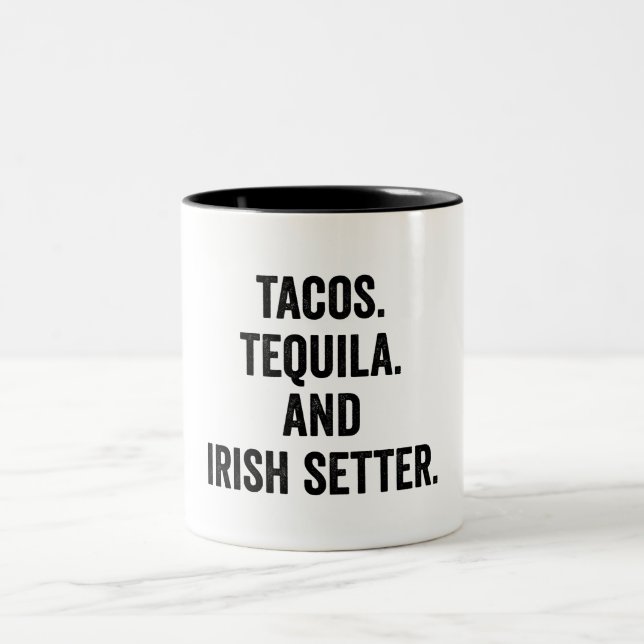 Caneca De Café Em Dois Tons Tacos Tequila E Irish Setter (Centro)