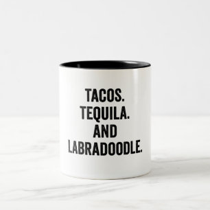 Caneca De Café Em Dois Tons Tacos Tequila E Labradoodle